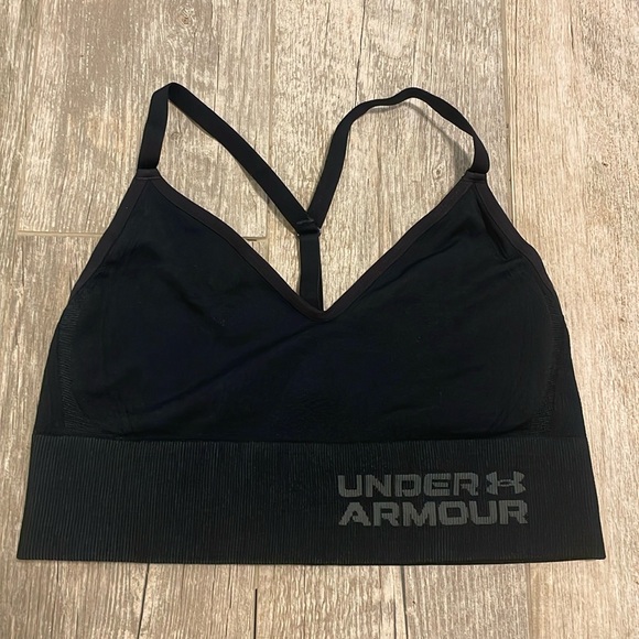 Under Armour Seamless Black Sports Bra - Picture 3 of 5